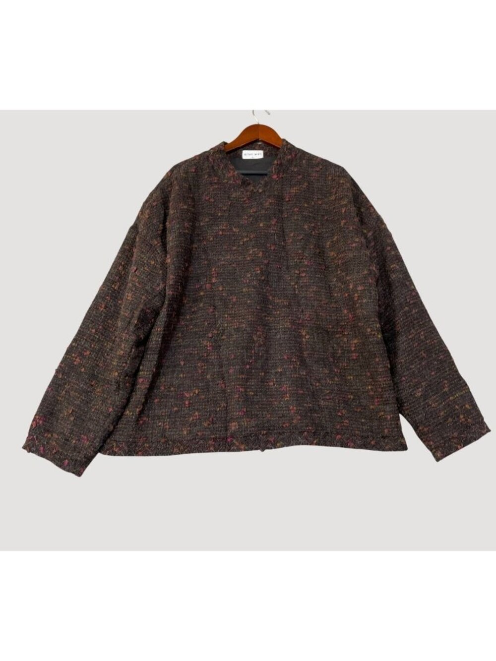 Vintage Allen Wah  Men's XL Multi Brown Lambswool Blend Tweed Sweater